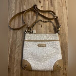 Eric Javits Vintage Embossed Leather Crossbody Purse